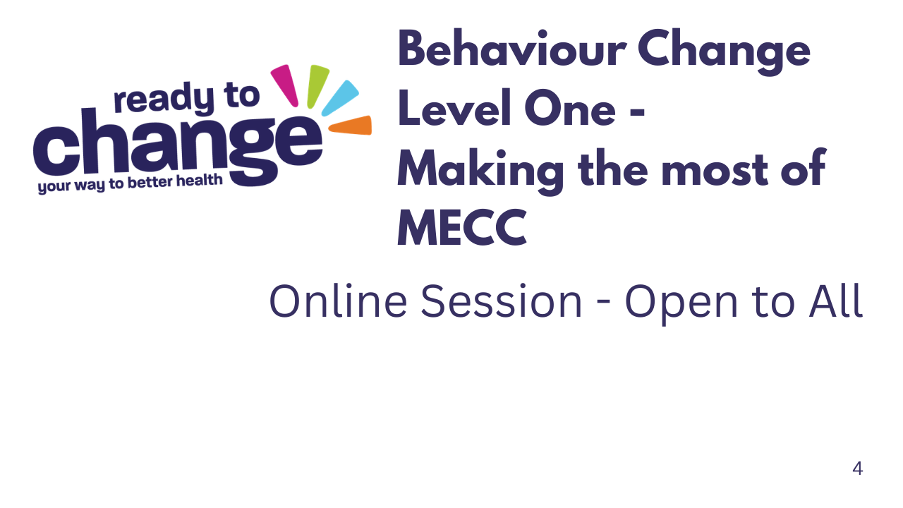 Norfolk - Behaviour Change Level 1 Training [Online]