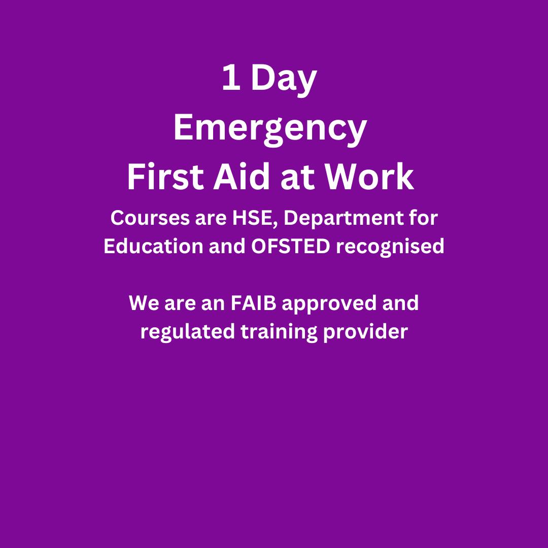 1 Day Emergency First Aid at Work Course
