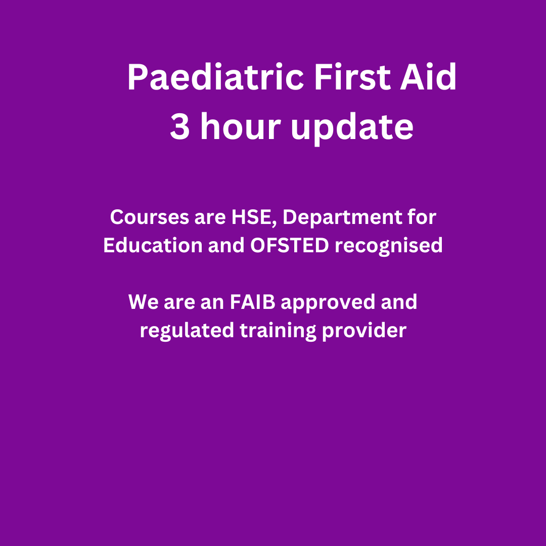 3 Hours Paediatric First Aid Annual Update Course 