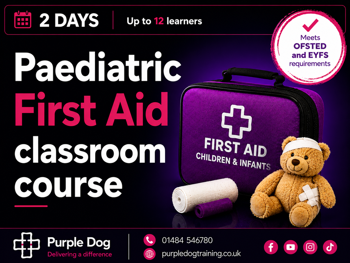 2 Day In House Paediatric First Aid Course. Up to 12 people