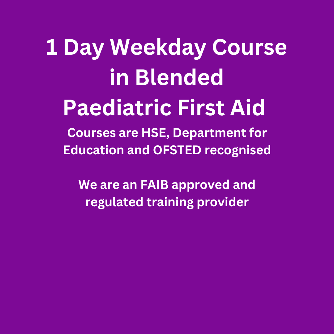 1 Day Blended Paediatric First Aid Weekday Course