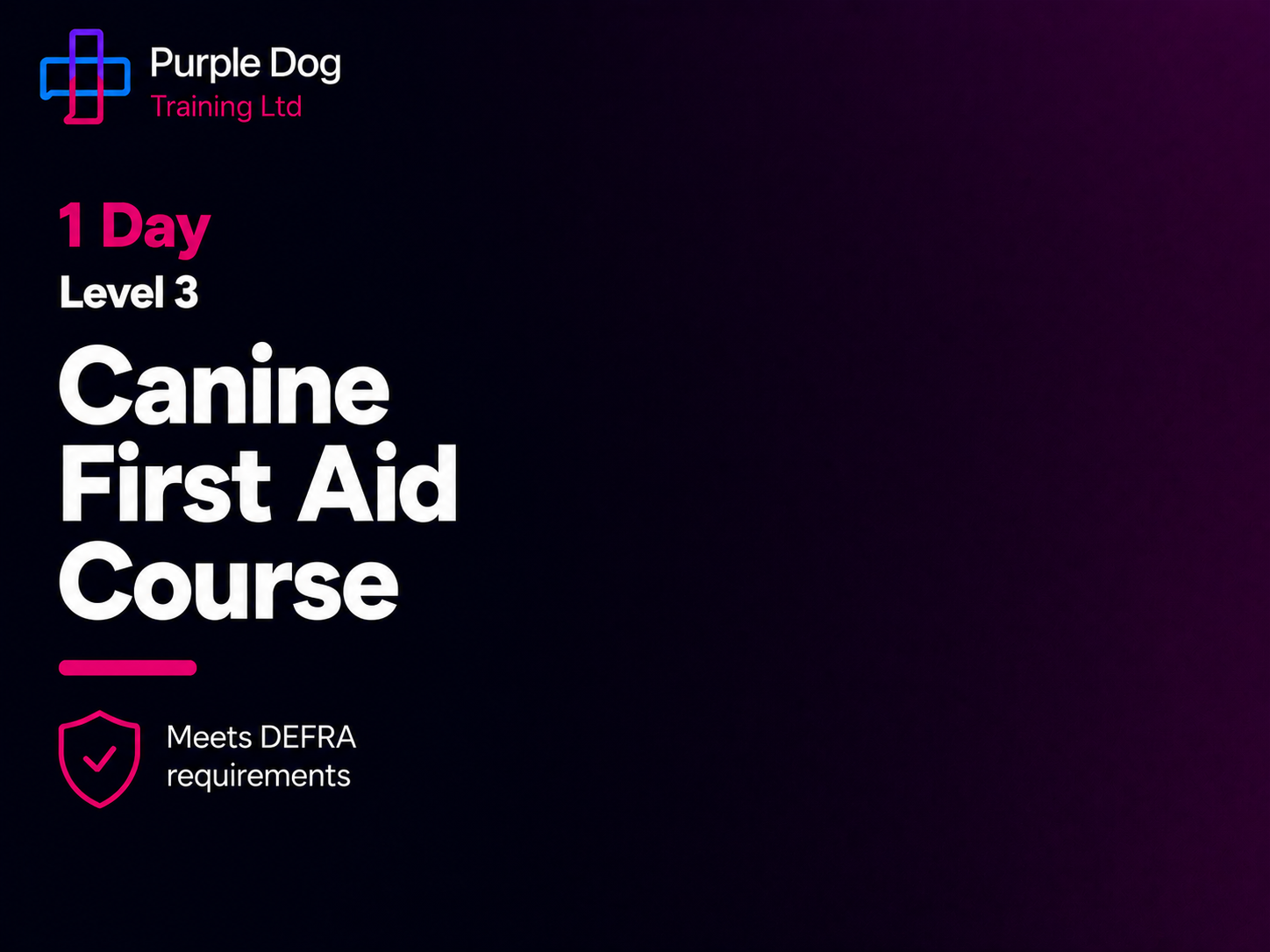 1 Day Level 3 Canine First Aid Course 