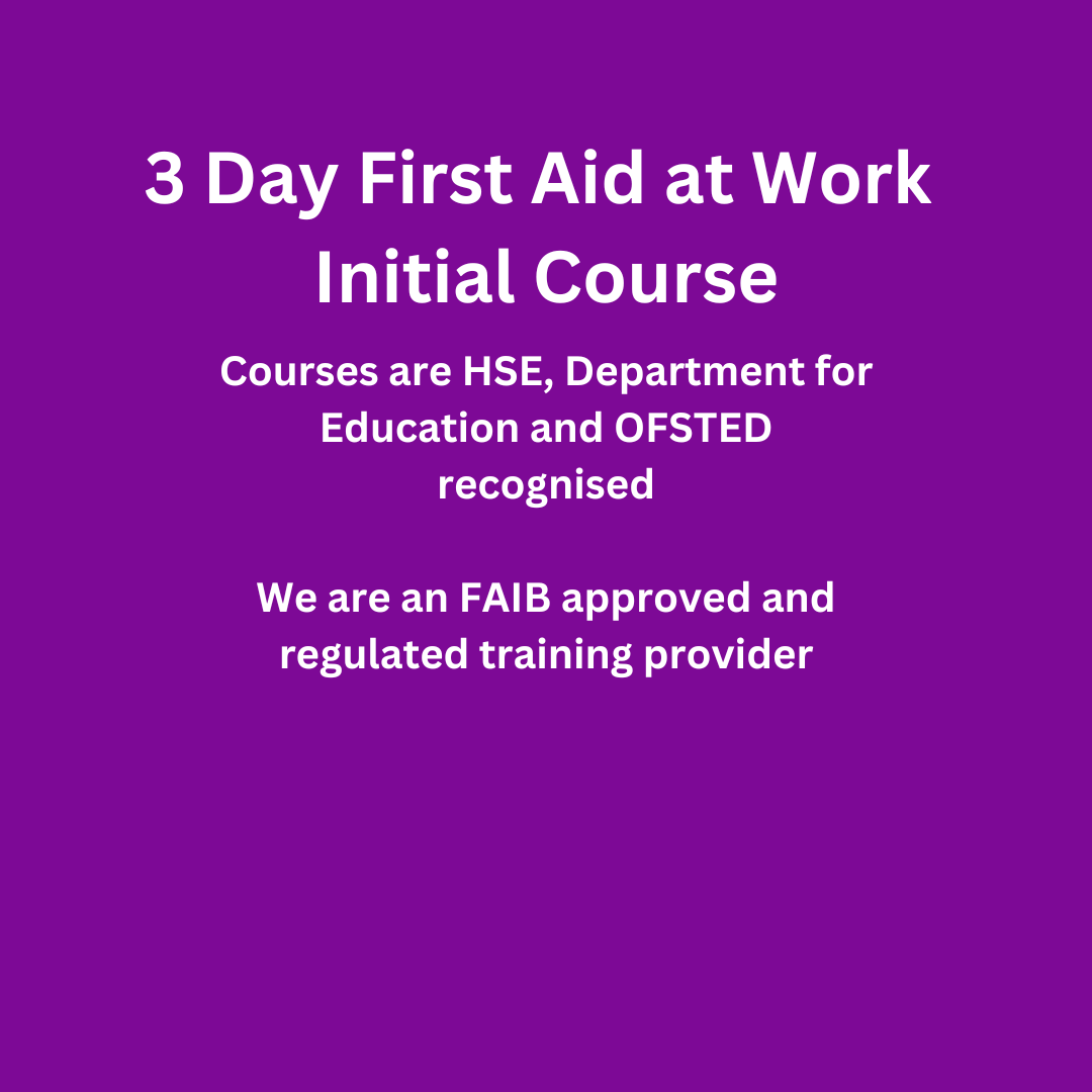 3 Day First Aid at Work Course