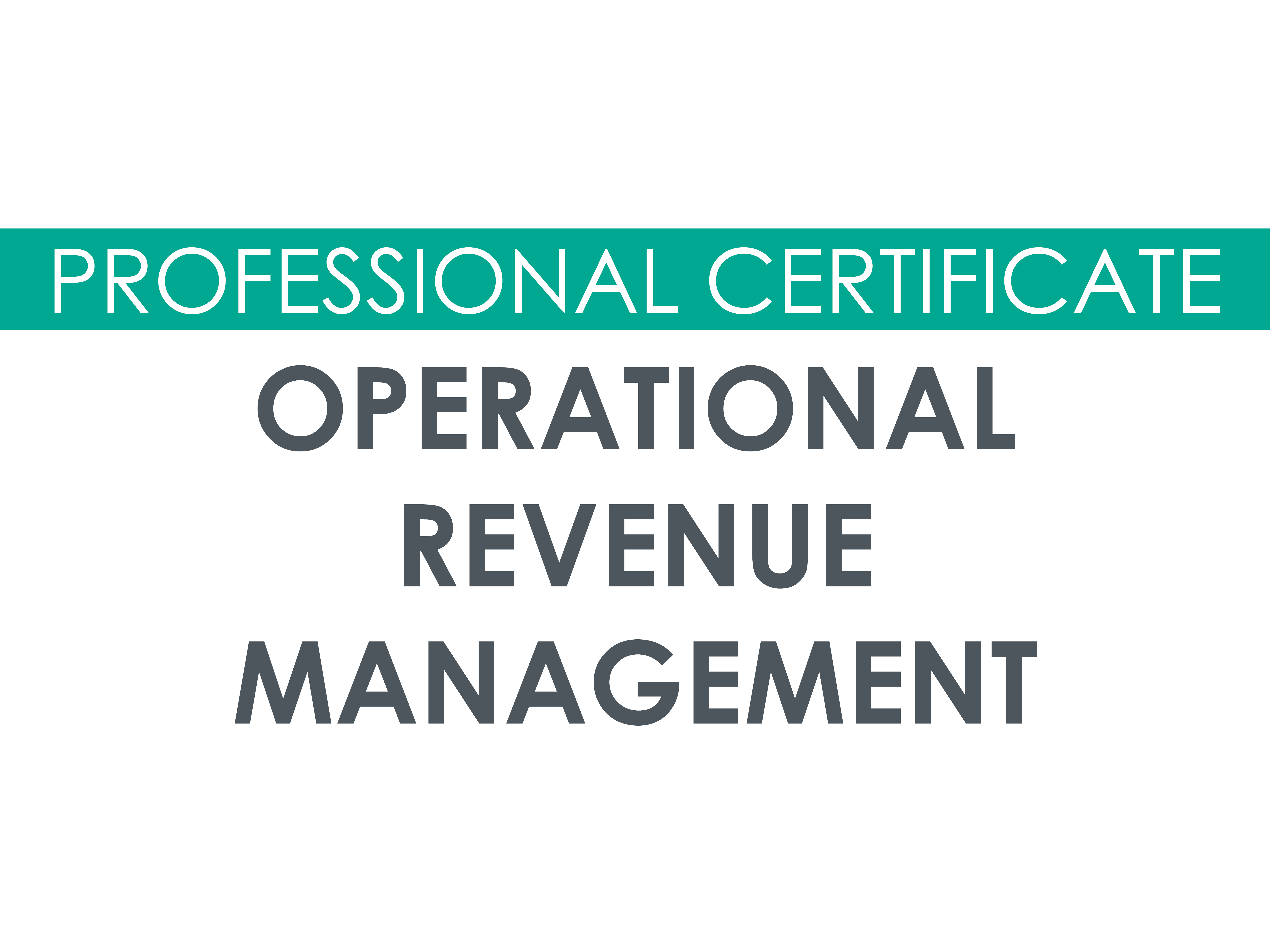 Professional Certificate in Operational Revenue Management (September '26)
