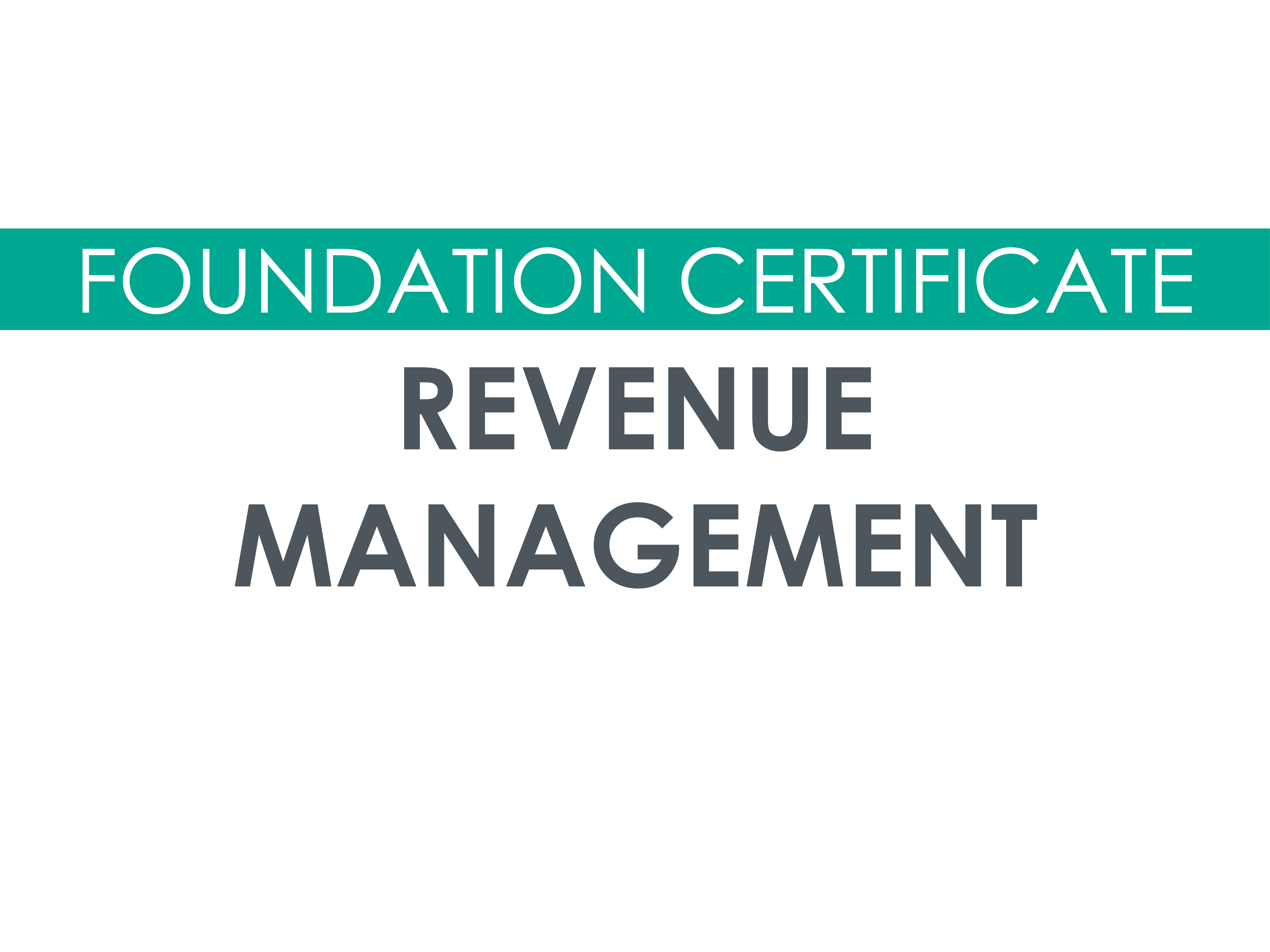 Foundation Certificate in Revenue Management (March '27)