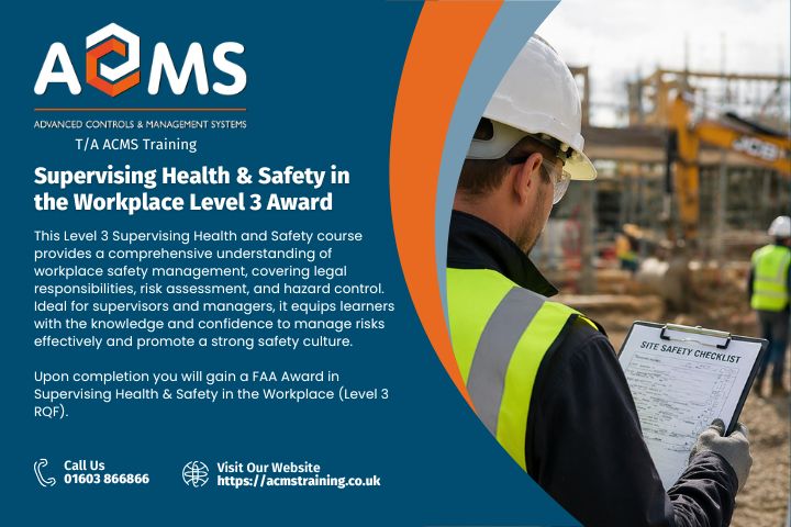 Supervising Health and Safety in the Workplace - FAA Level 3 (RQF) Award - 3 days