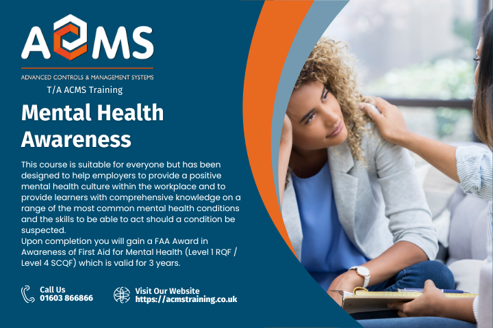 First Aid for Mental Health Awareness - FAA Level 1 (Level 4 Scotland) Award - 4 hours