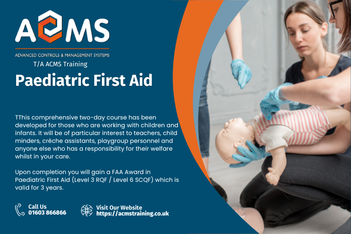 Paediatric First Aid - FAA Level 3 (Level 6 Scotland) Award - 2 days