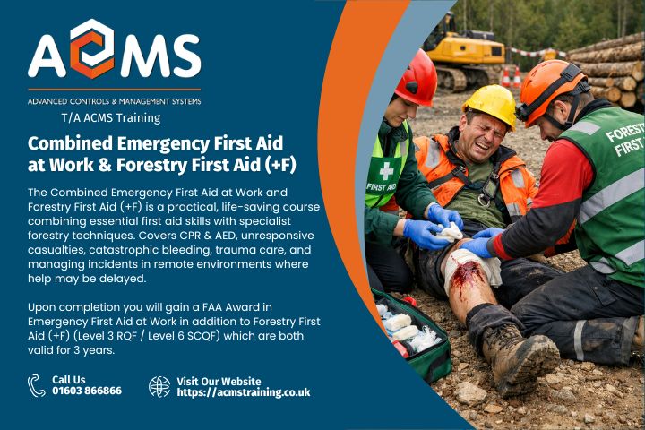 Combined Emergency First Aid at Work and Forestry First Aid (EFAW+F) - FAA Level 3 (Level 6 in Scotland) Award - 1 day