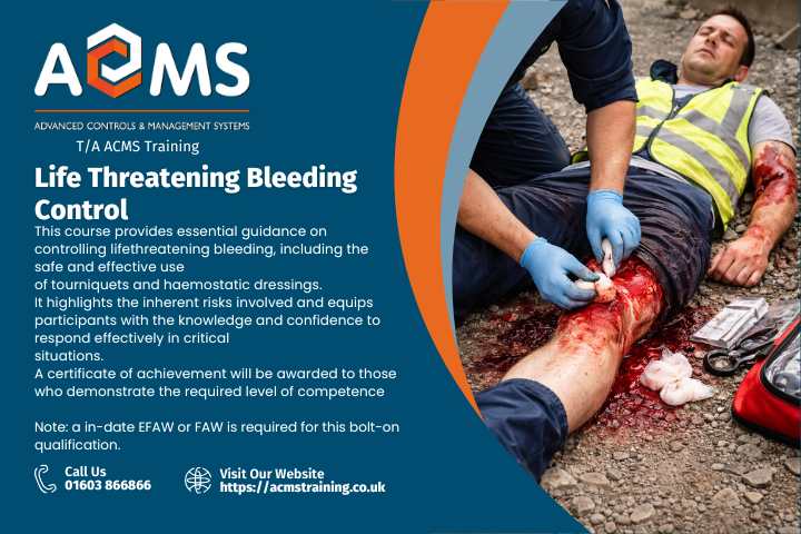 Life Threatening Bleeding Control CPD - 1/2 day