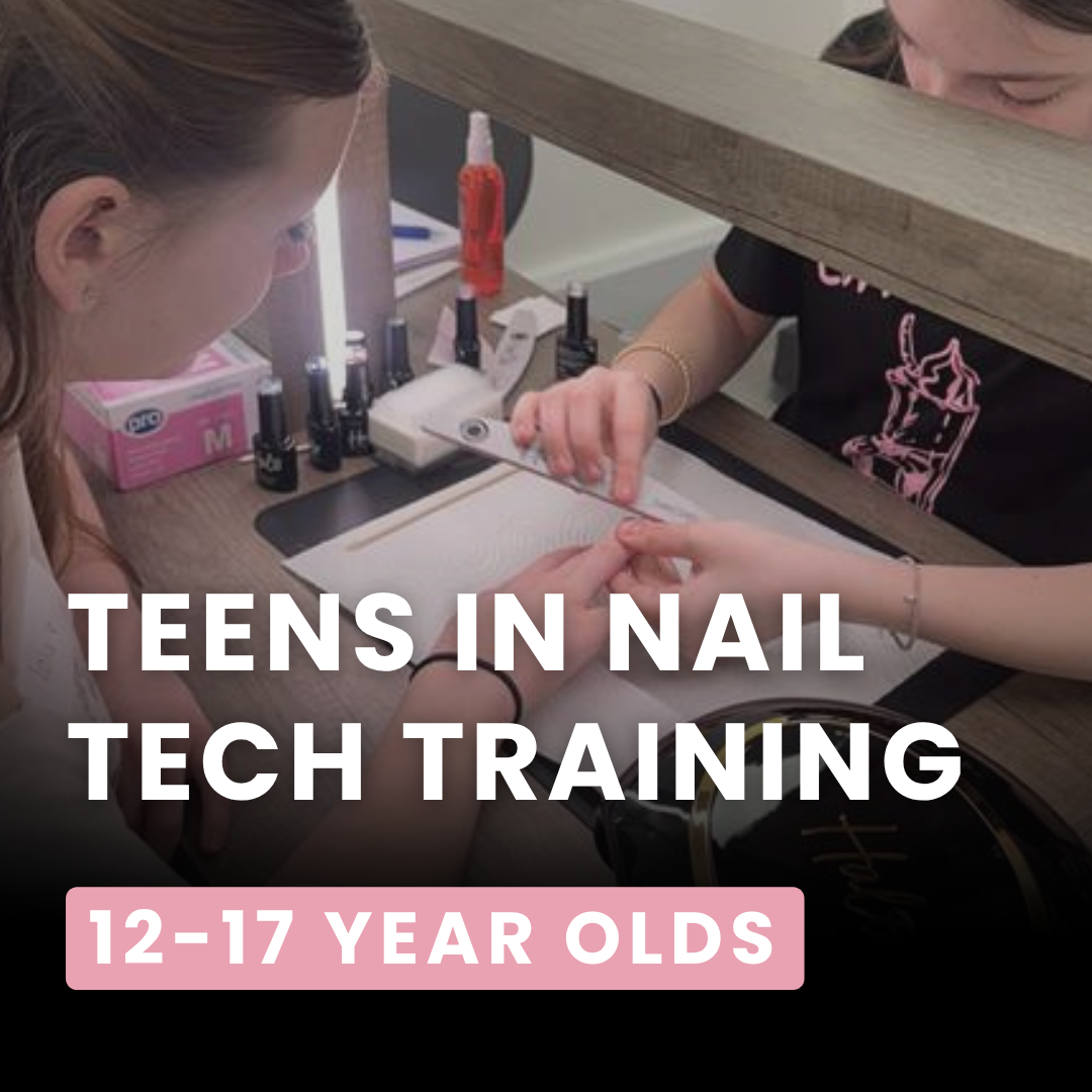 Teens in Nail Tech Training