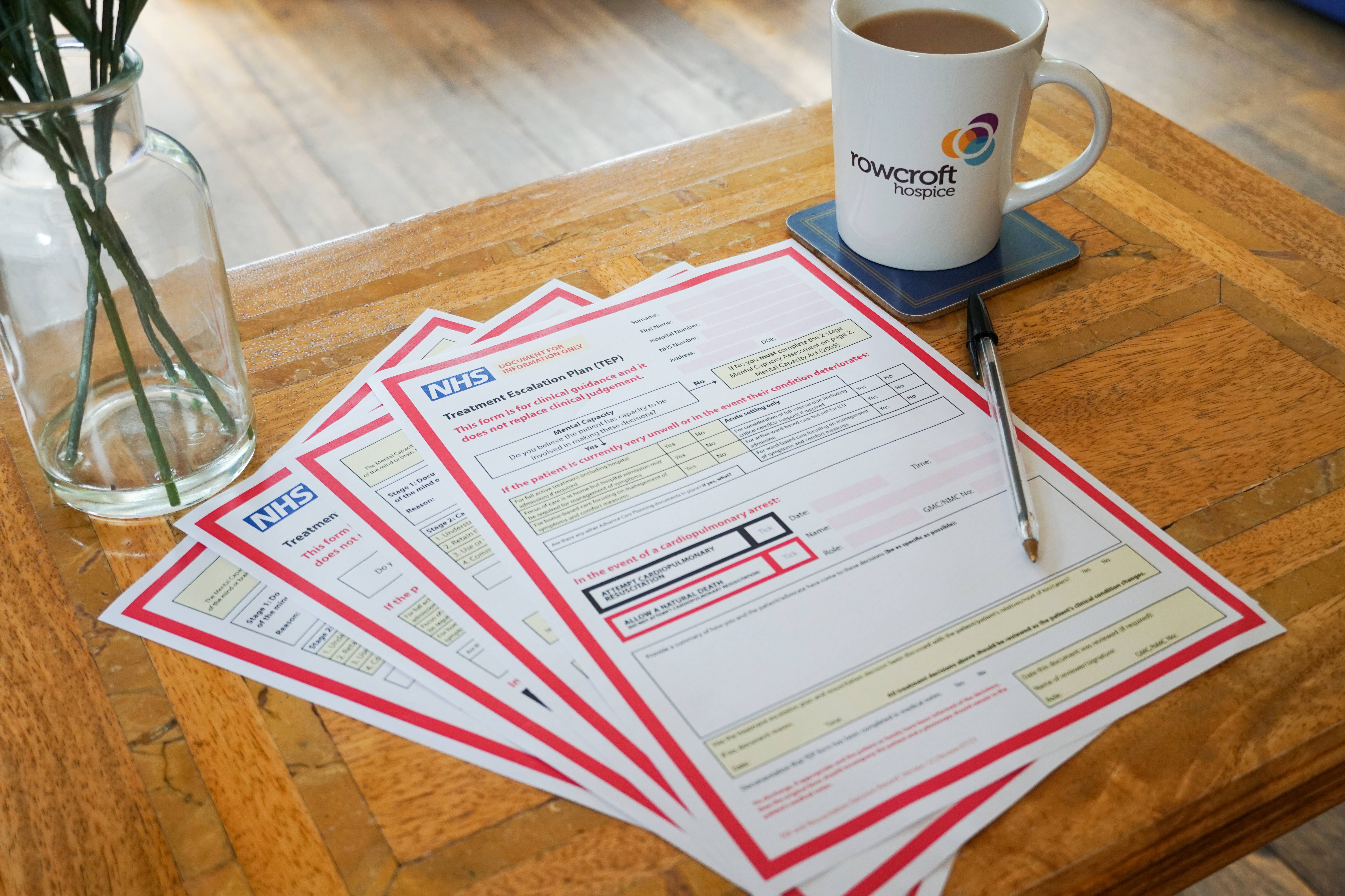 Giving patients choice - Tissue donation & Treatment Escalation Plans (TEPs)